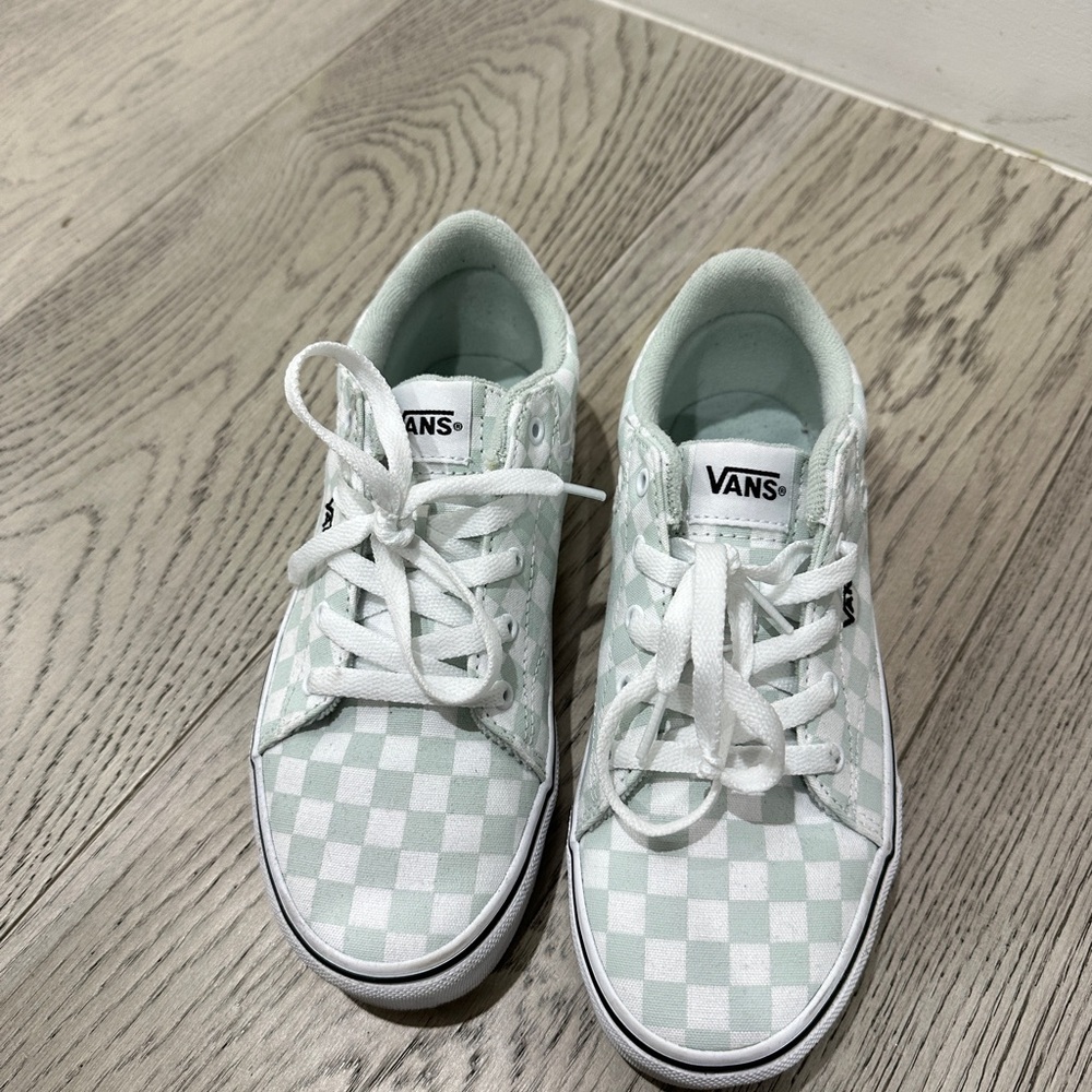 Vans Kids Checkered White Sneakers